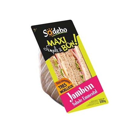 Sandwich Maxi SIMPLE & BON ! Jambon/emmental/salade